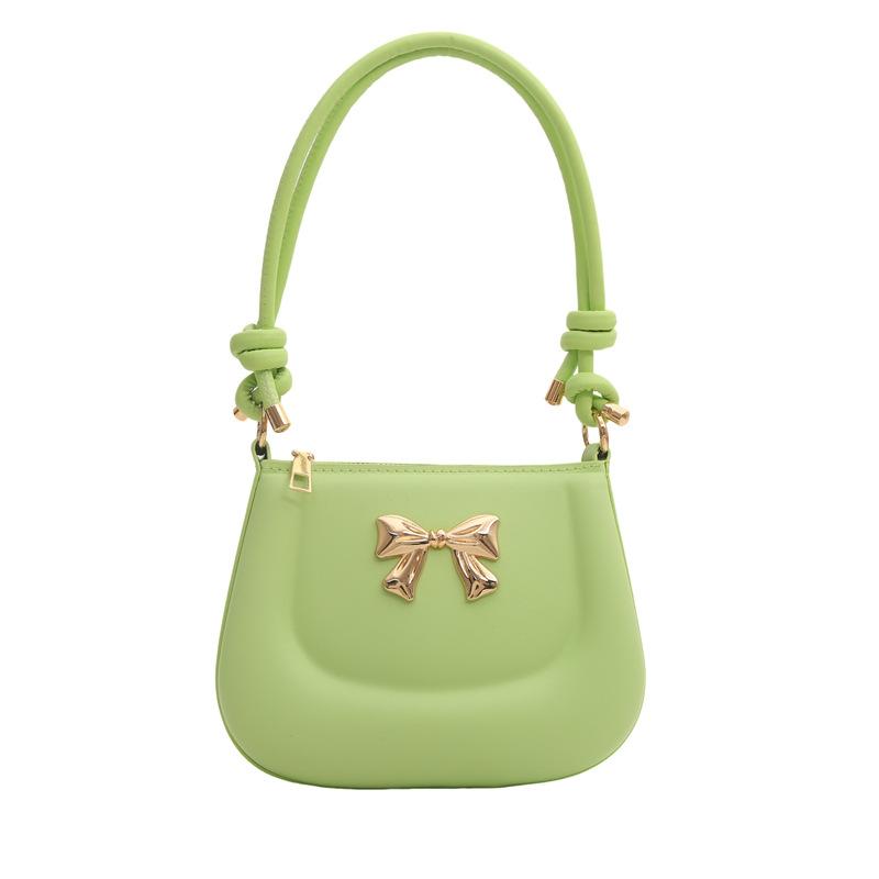 Women'S Bag Fashion Texture Small Square Bag Fashion Handbag Small Fresh Bow Shoulder Bag