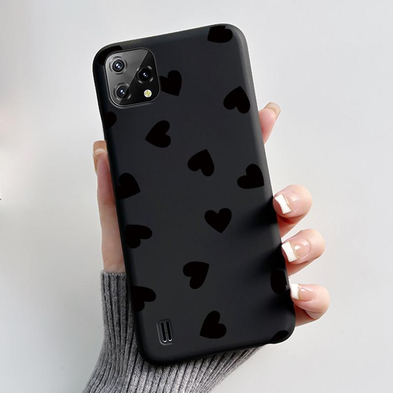 For Blackview A55 Case Oscal C60 Back Cover Luxury Cute Love Rabbit Funny Pattern Black TPU Soft Silicone Protective Phone Case