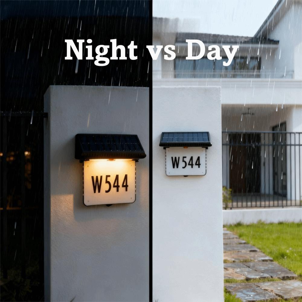 Waterproof Solar Address Sign Light Multifunctional 3-Color Ambience Lamp Outdoor Solar Address Light In-Ground Stake Mounted