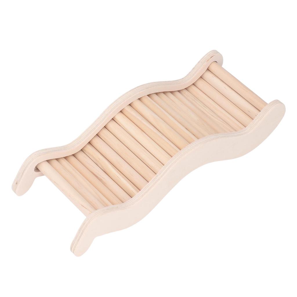 Hamster Ladder Wooden Hamster Ladder Bridge Easy Installation Anxiety Reduction Interactive