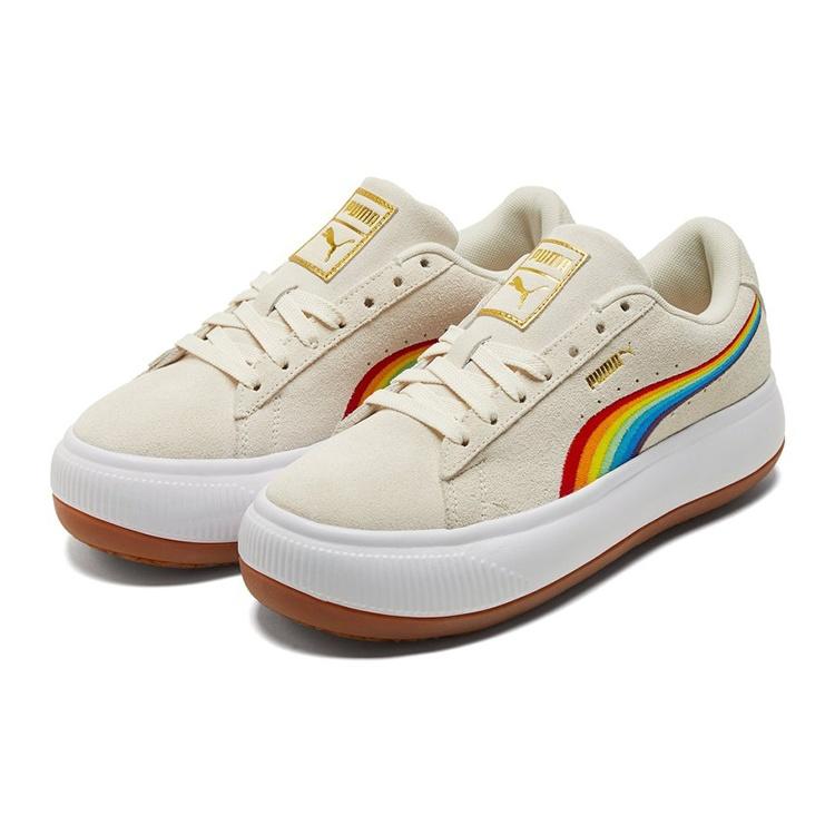 (WMNS) PUMA Suede Mayu 'Rainbow - Whisper White' Women's 387239-03