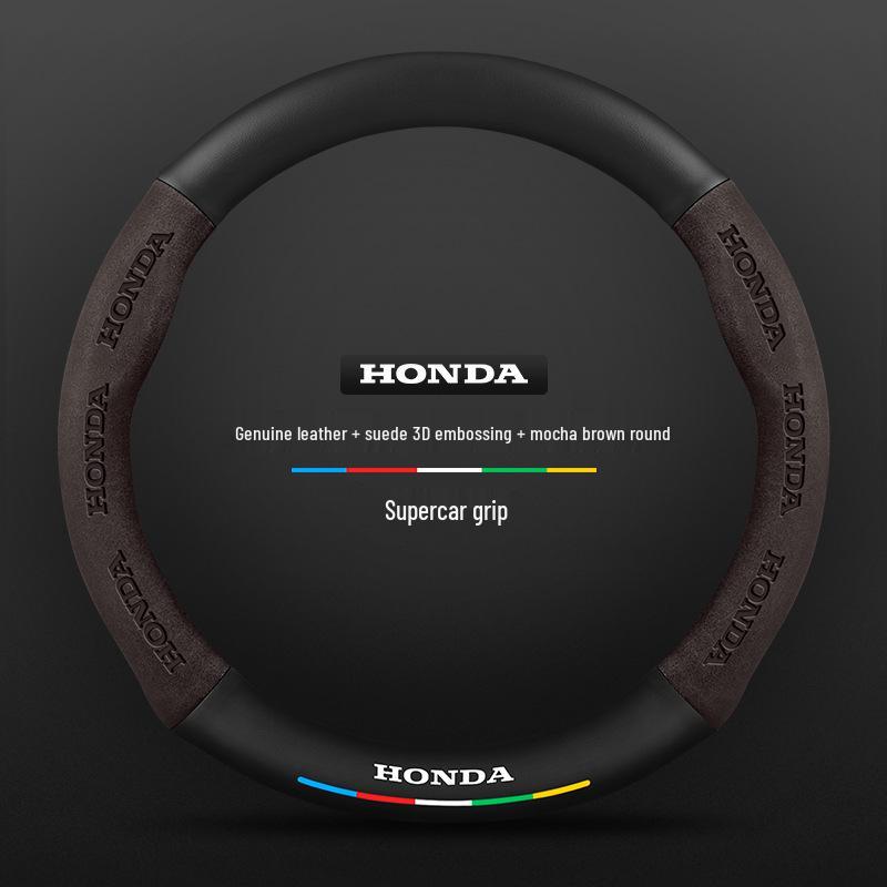 Honda Integra Steering Wheel Cover (22-24 Models) - Ultra-Thin Suede & Carbon Fiber for Men & Women