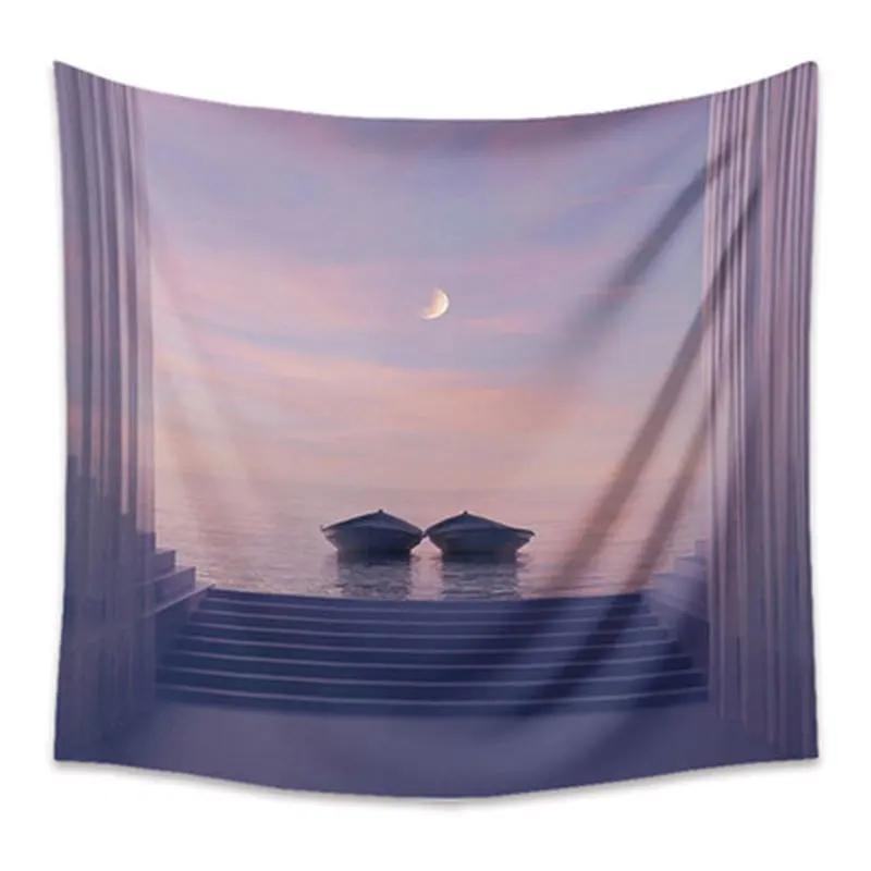 Tapestry Living Room Background Mural Beach Mat Home Decoration Simple and Fresh Character Wall Hanging