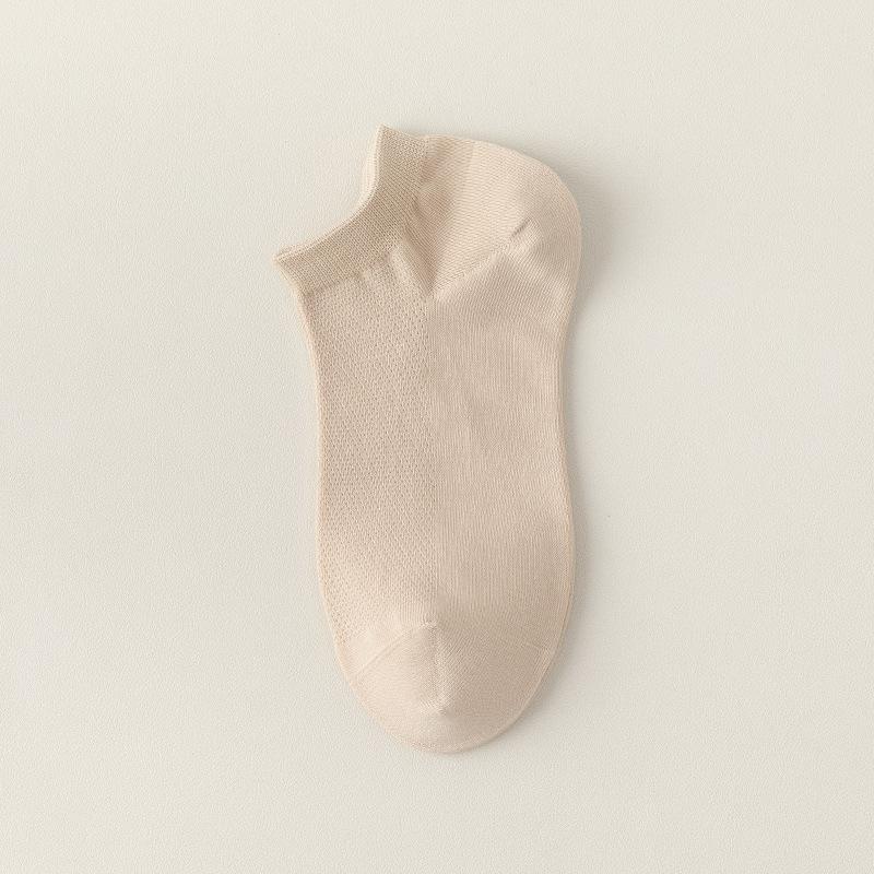 5 Paar Damen Sommer Reine Baumwolle Schweißabsorbierend Atmungsaktiv Mesh Nahtlos Unsichtbare Deodorant Socken