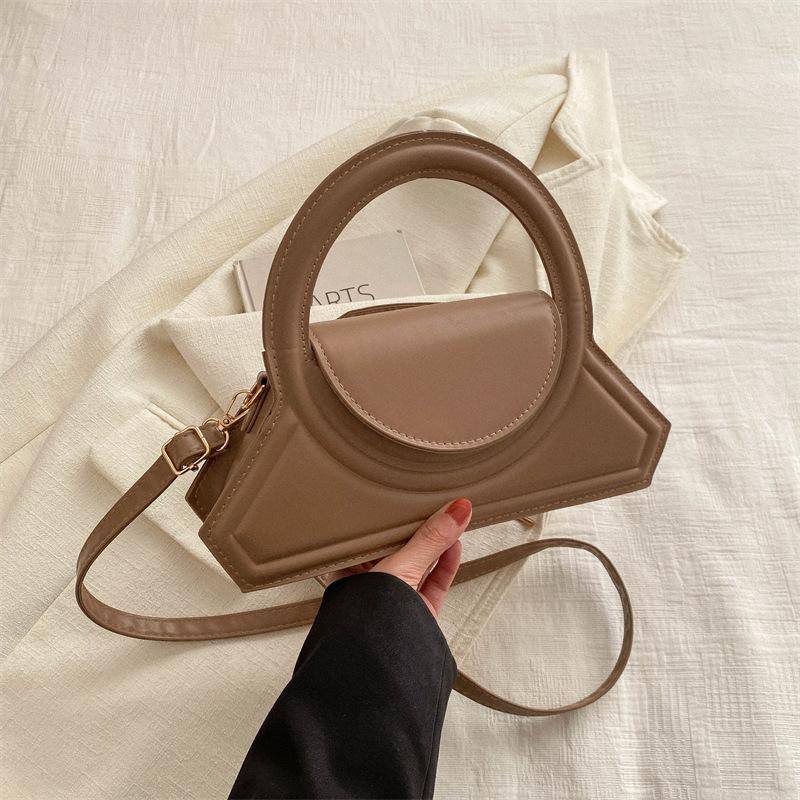 Niche design handbag early spring new fashion trendy simple solid color shoulder crossbody handbag women's bag tide