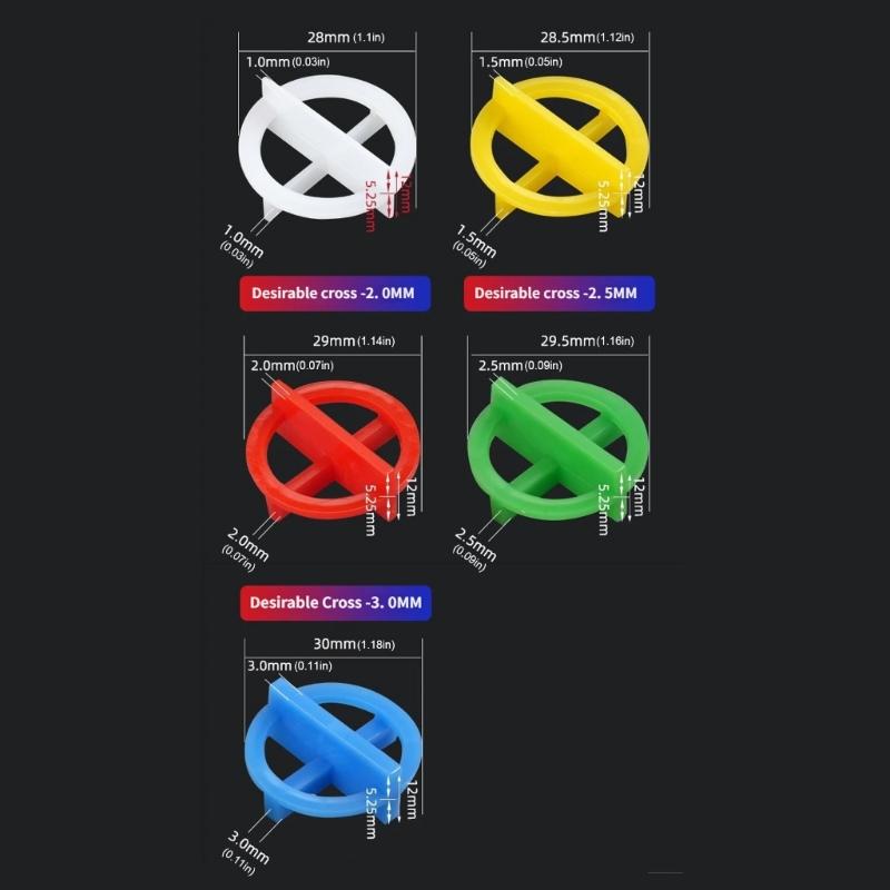 Pack of 100 User Friendly Tile Installation Spacers for Quick Easy Setup On Wall and Floor Tiles with Size Options 1.0mm To 3.0mm