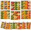 6PCS Cleaning Dishcloths Reusable Kitchen Dish Towels Lemon Kiwi Fruit Pattern Dishcloth Absorbent Lint Free Cloth Washable Duster Rags Tea Towels