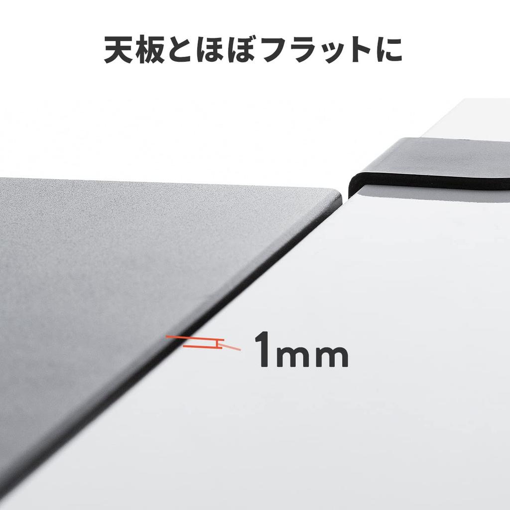 Sanwa Direct Desk Extender, Folding Desk Extension, Clamp Mounting, [Tabletop: 80cm Wide X 23cm Deep], Black, 100-KB018BK