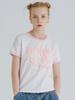LA MAISON STUDIO Sunstar Ringer Short Sleeve T-Shirt White Pink (Fcg2Ts769W)