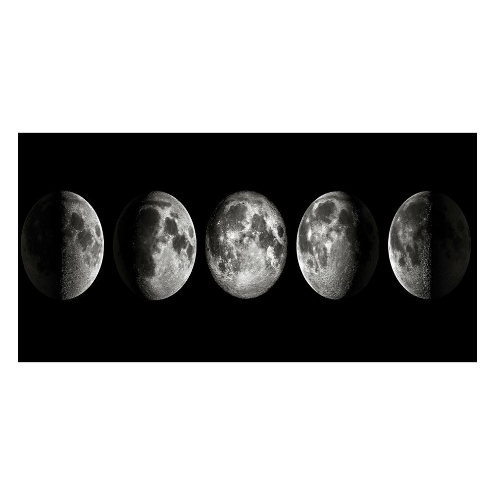 

Луна Черно-белая фотография Прикроватная декоративная картина, Холст Постер, Современное искусство, Идеальный подарок для спальни гостиной коридора, Настенное искусство, 20x40cm NoFrame