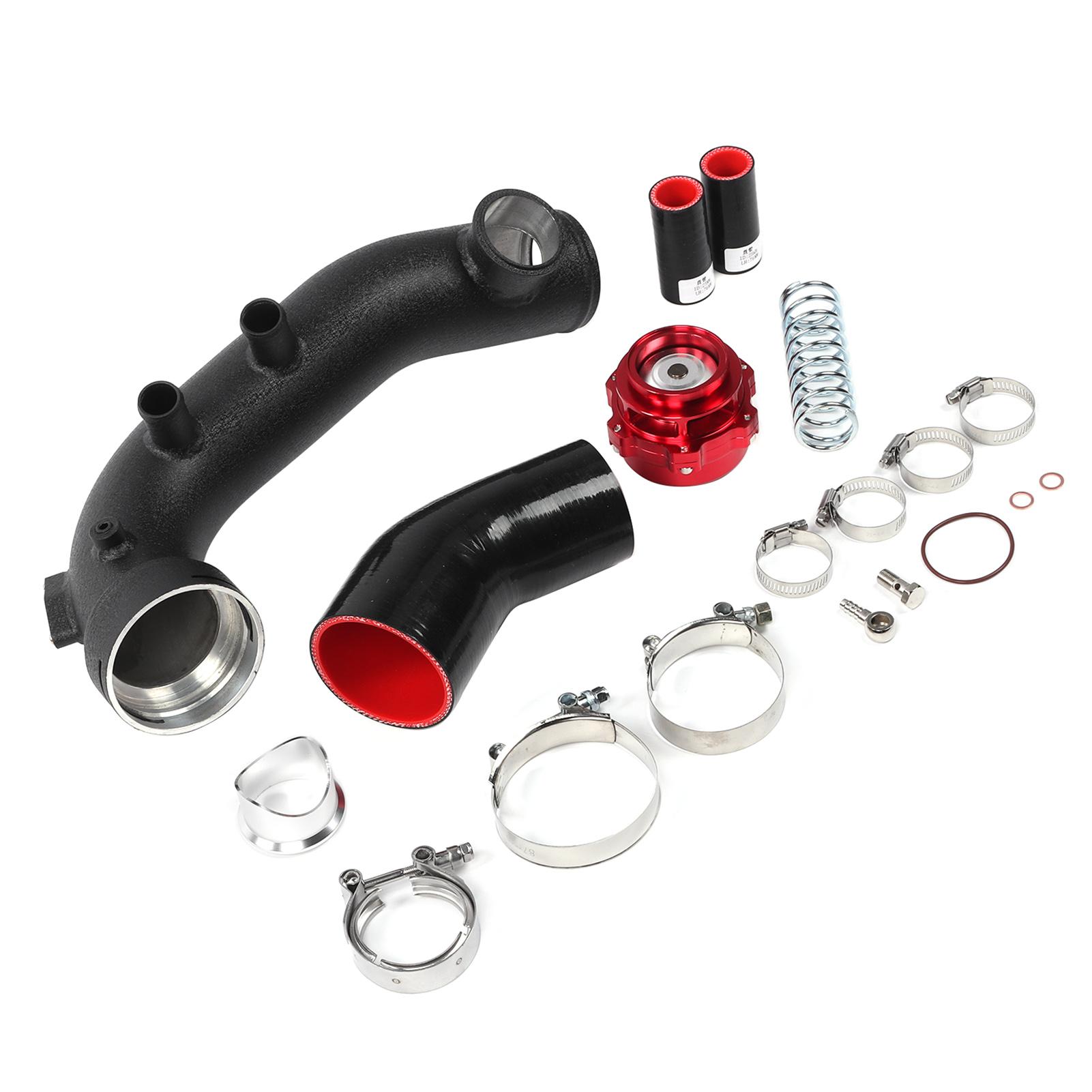 

Патрубок впуска воздуха с красным блоу-офф клапаном, комплект, алюминиевый сплав, силиконовый патрубок, подходит для двигателя N54