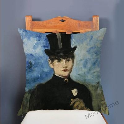 Edouard Manet World Famous Oil Painting Olympia Young Girls The Lunch Impressionism Sofa Pillow Case Gallery Art Cushion Cover