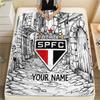 Custom Name SPFC Flannel Blanket, High quality Comfortable for All Seasons, Home Decor, Warmth and Comfort