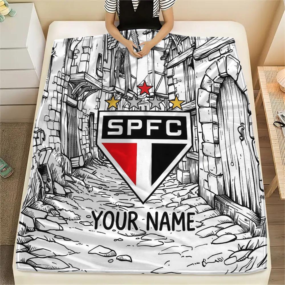 Custom Name SPFC Flannel Blanket, High quality Comfortable for All Seasons, Home Decor, Warmth and Comfort