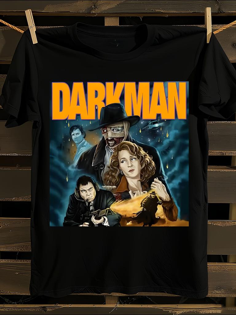 Darkman Dark for Man 1990s Movie Logo T-Shirt Mens Tshirt Womens Tshirts with Letters Print Short Sleeves T-Shirt Casual Street Tee Shirt Top