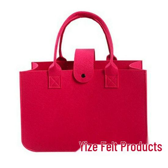 

Large Capacity Fashionable Felt Handbag with Convenient Storage – Thick, Durable & Perfect for Shopping or Gifts