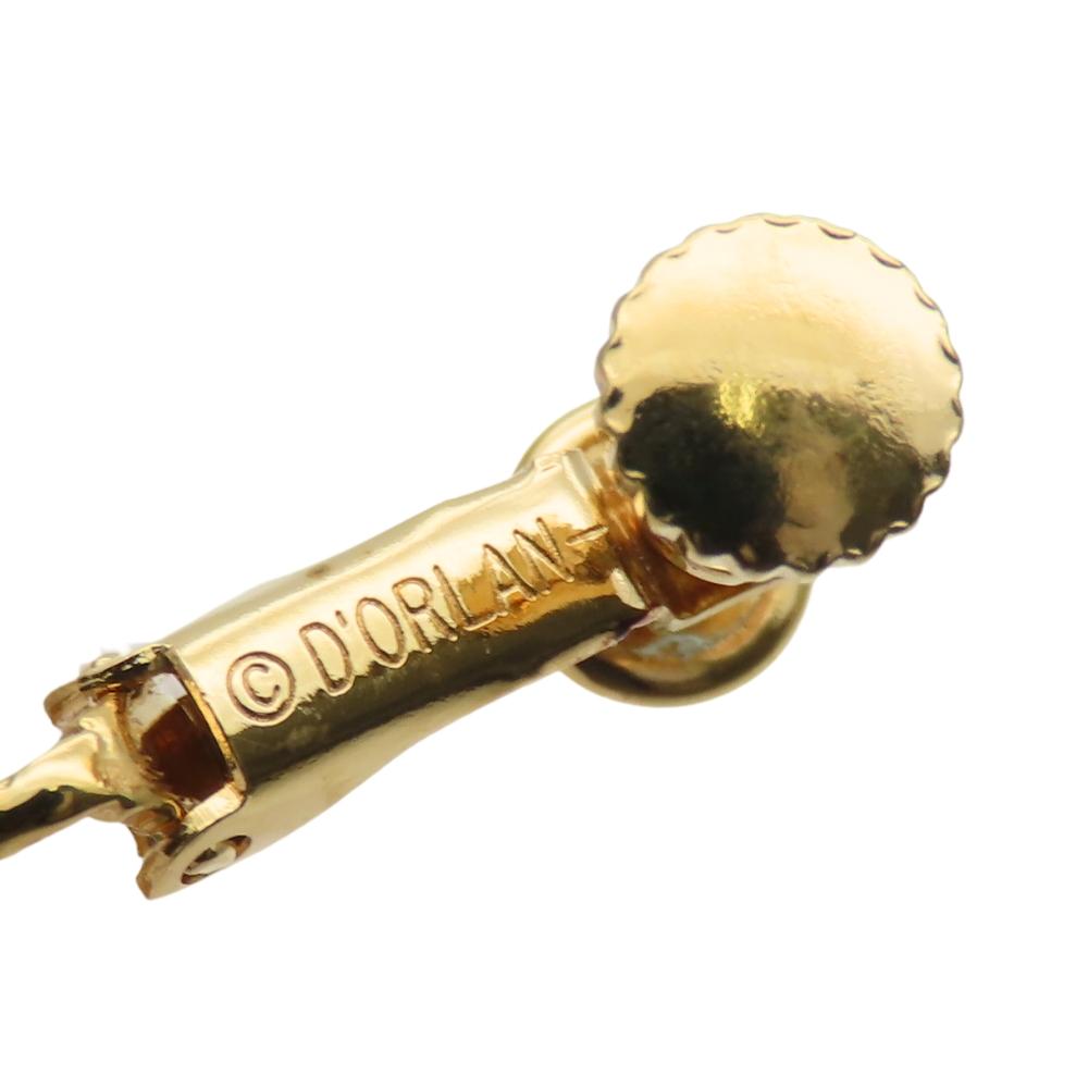 Cercei D'ORLAN Dolan metal/Rhinestone 4.7g placat cu aur roșu