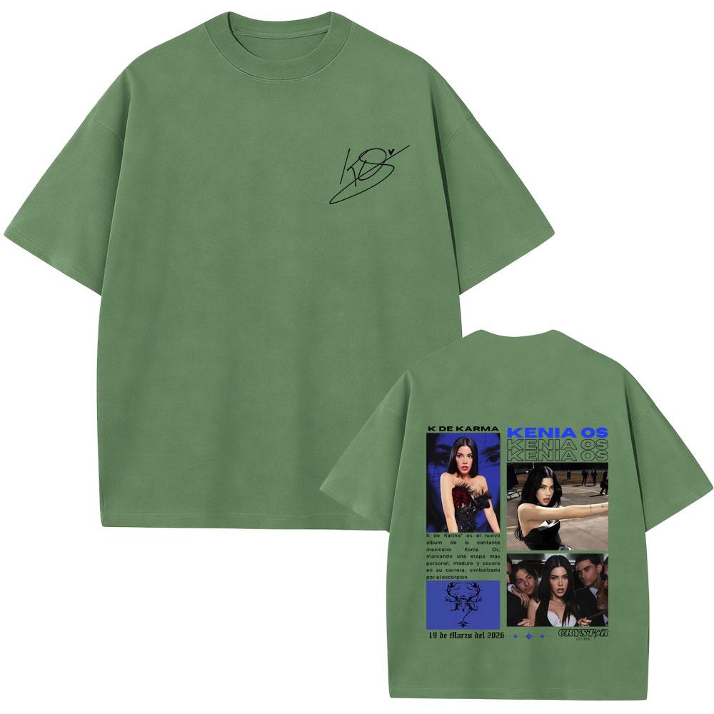 

Singer Kenia Os K De Karma Tour 2026 Tshirt Unisex Women Fashion Pop Music Streetwear Unisex High Quality Soft Cotton Tshirts Tops 4XL