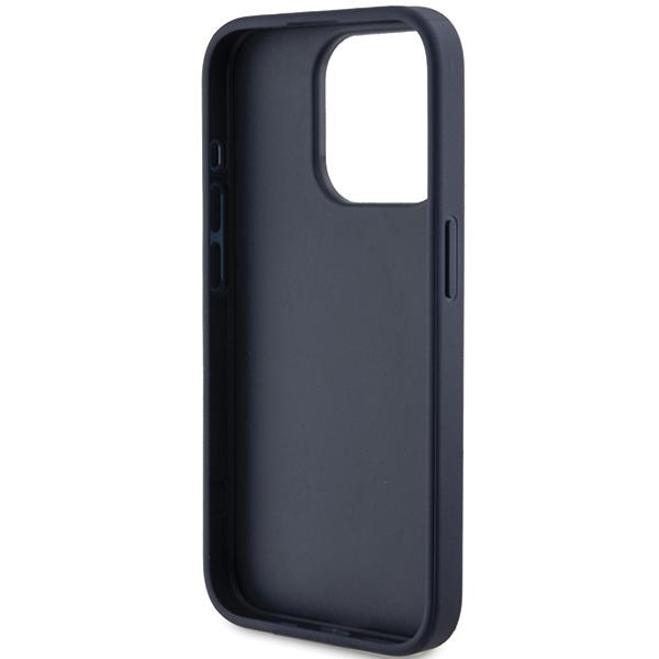 Guess Guhcp15Lpg4Gpb Iphone 15 Pro 6.1 Niebieski/Blue Hardcase 4G Triangle Metal Logo