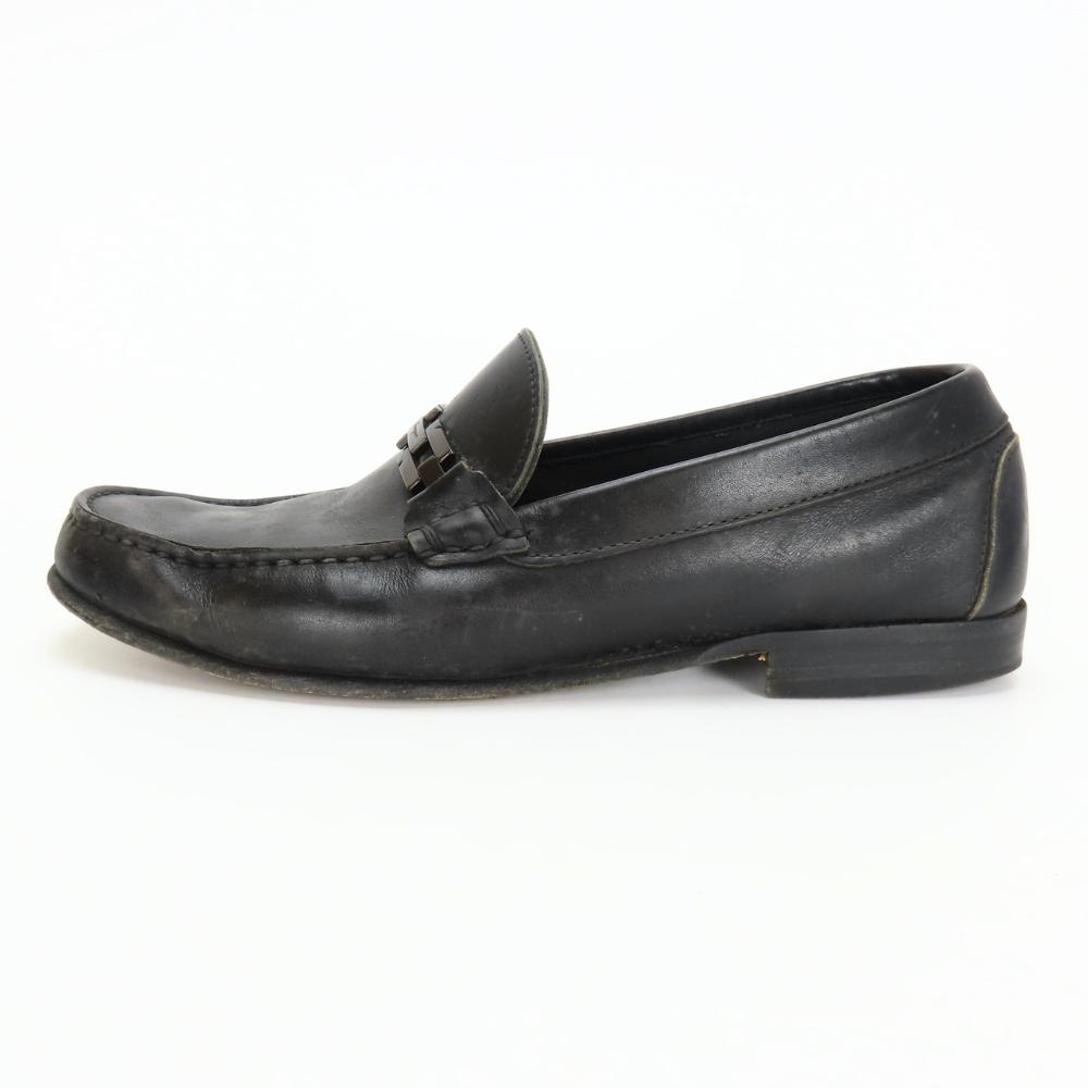 Used Salvatore Ferragamo loafers bit 8EE leather black 10.2"