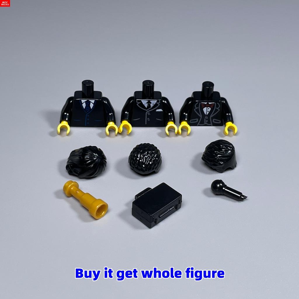 MOC Bricks Bride Bridegroom Little Boy Girl Woman Man Figure Model Building Blocks Assembled Toys Accessories Dolls For Children