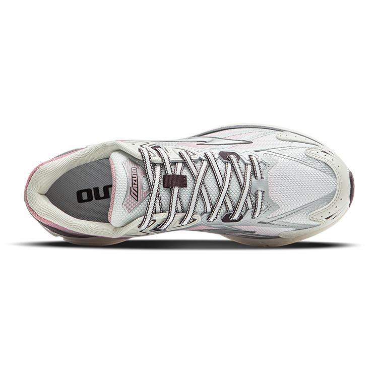 Mizuno Halo Mix Retro Trend Shock Absorption Non-Slip Wear-Resistant Breathable Low-Top Running Shoes Women sneaker White Gray Purple D1GH240815