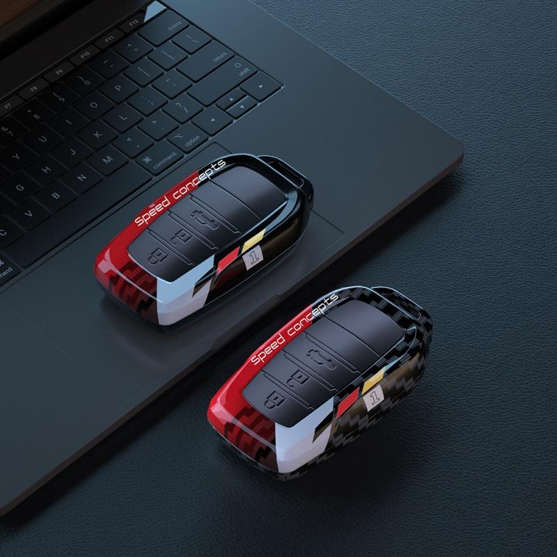 For Toyota Key Sets Corolla CHR Highlander Leiling Shell Buckle, Camry RAV4 Coated Carbon Fiber