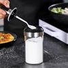 Spice Jar with Spoon 250ml Glass Condiment Bottle Kitchen Seasoning Jar for Salt Sugar Leak-Proof Condiment Container with Lid