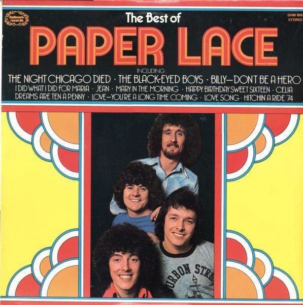 

LP Record PAPER LACE - The Best Of Paper Lace SHM868 Hallmark Record 1974 UK Rock Used