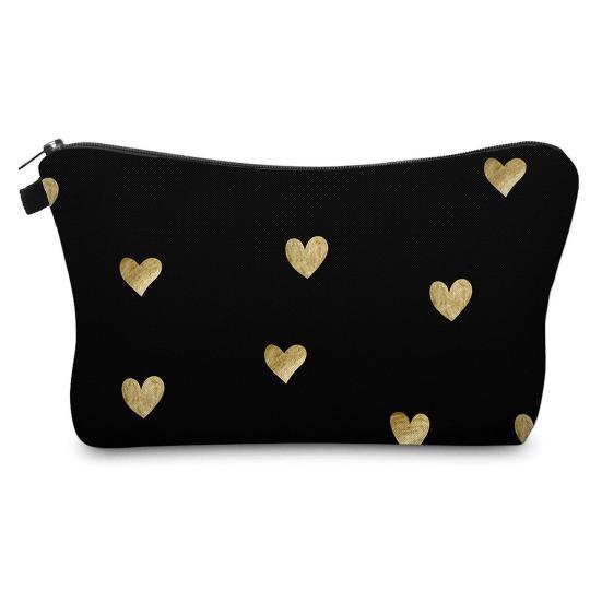 Cosmetic Bag Portable with Zipper Large Capacity Bag Floral Print Compact Travel Makeup Organizer for Cosmetics And Small
