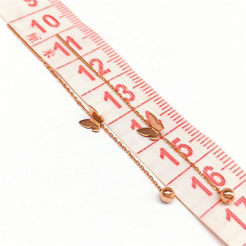 Exquisite Color Gold Purple Gold Russian Butterfly Earrings 585 Rose Gold Plated Versatile Design Temperament Long Earrings