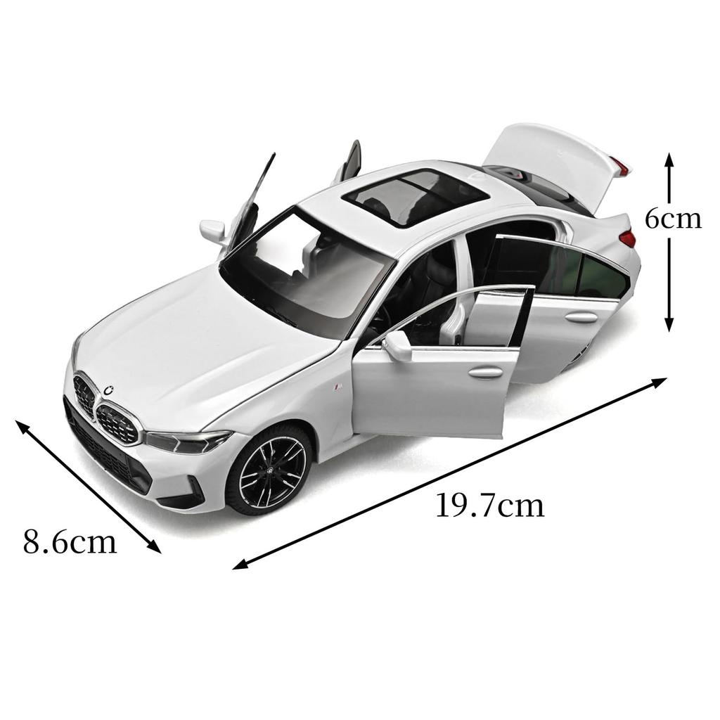 Heimanba BMW 3 Series LCI 1/24 Scale Diecast Model Car, H2561, White, Outlet Box