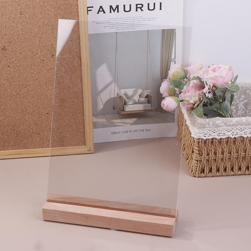 A4/A5/A6 Table Top Acrylic Sign Holder Stand Double Sided Clear Picture Frames Sign Holder Menu Recipe Display Cards Signboard