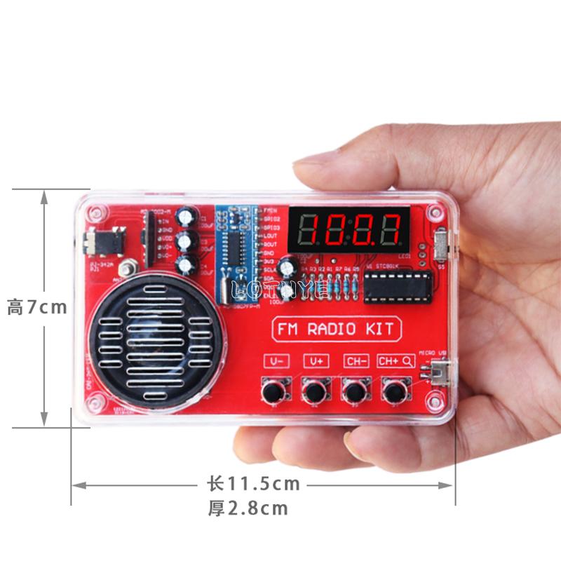 RDA5087 FM Radio Production Kit 3W Speaker DIY Electronic Kit Circuit Board Making 50-108MHz Receiver Loose Parts With Antenna