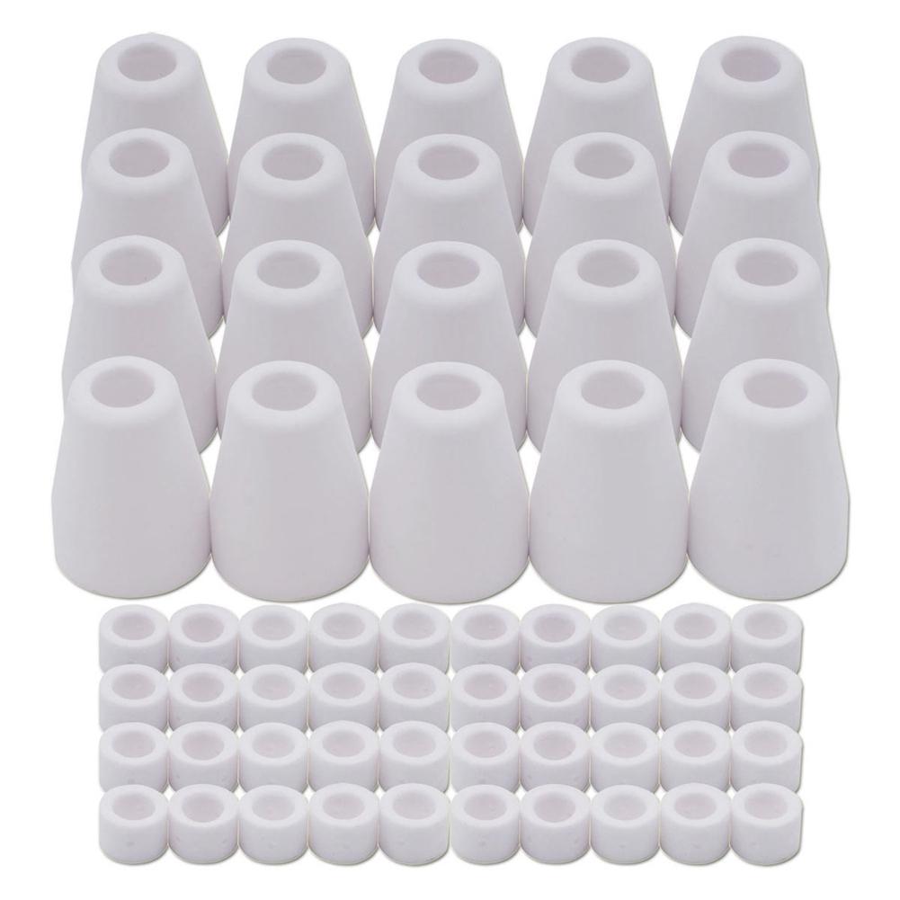 A20F-60Pcs For PT-31 JG-40 WSD-LG40 Plasma Cutter Consumables Alumina Ceramics Shield Cup 18204 & Gas Ring 18785