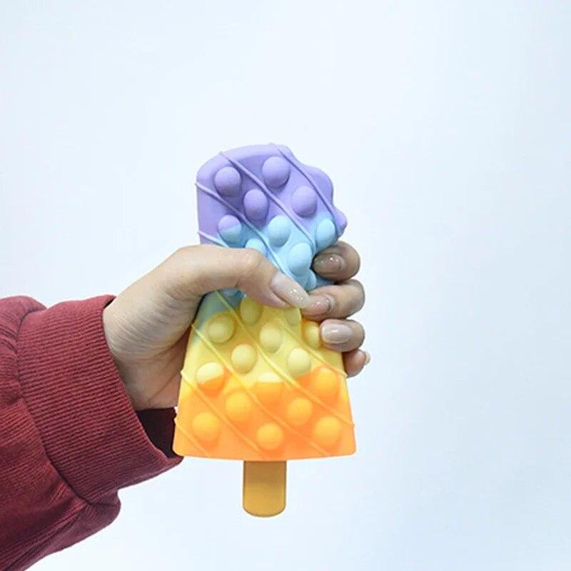 Push Bubble Fidget Spielzeug Erwachsener Stressabbau Sensorisches Spielzeug Eisdiele Brett Weiche Quetschblase Anti-Stress-Spiel