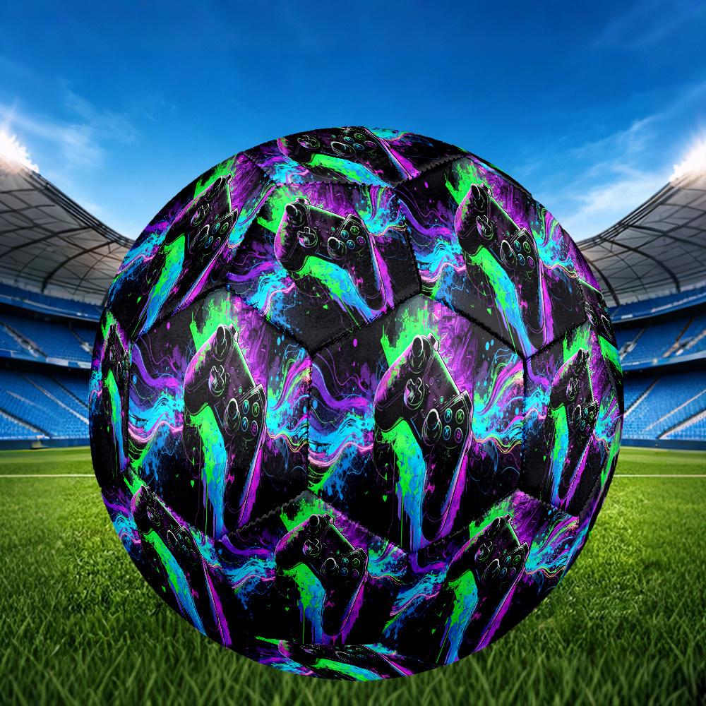 1pc Neon Art Size 5 Soccer Ball Professional Match Training Football Indoor &Outdoor Sports Ball Lightweight Durable C6565