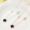 Classic Four-Leaf Clover Pure Silver S925 Women's Necklace - Elegant, Luxurious, and Lucky Flower Design