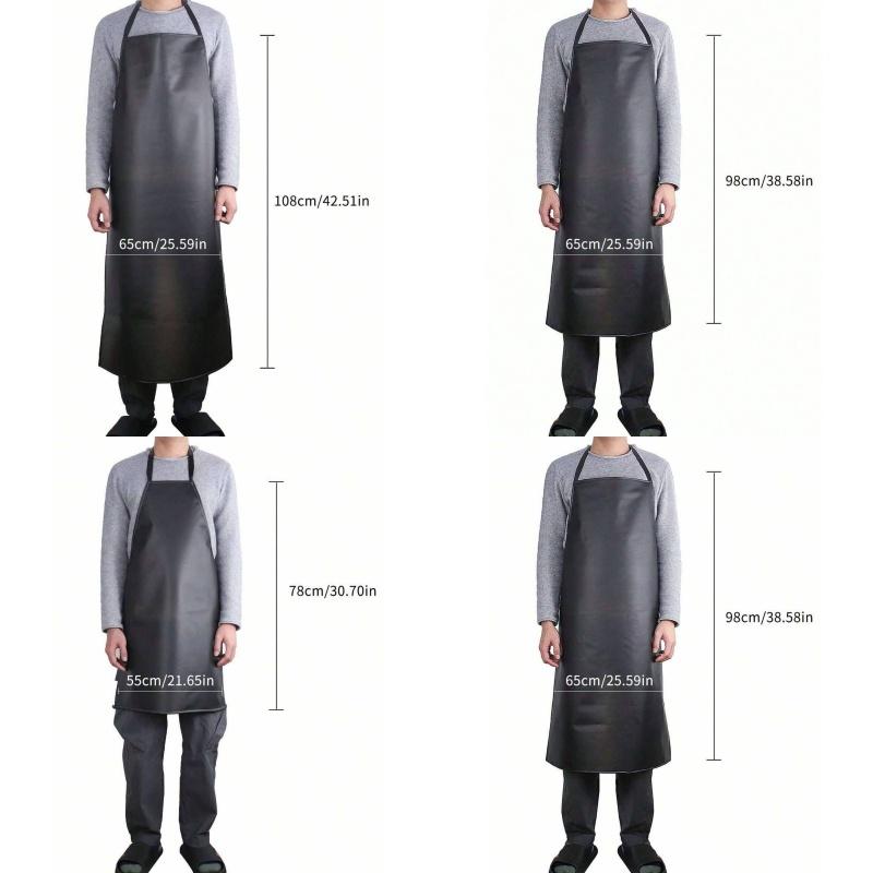 

1 piece of PVC waterproof and oil resistant plastic apron, black light semi transparent, for kitchen,home, household items 55cm78cm