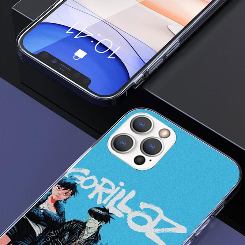 Gorillaz Anime Phone Case For iPhone 17 Air 16 Pro Max 16E 15 + 14 Plus 11 12 13 Mini 7 8 SE Gift Print Cover Fundas 17 Air 16 P