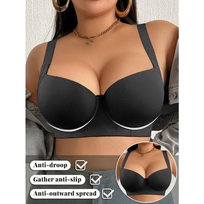 Übergrößen Damen Unterwäsche, Bügel BH mit Stütze, Eng anliegender, formender, bequemer Übergrößen Damen BH