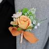 Elegant Wedding Groom Boutonniere Bridal Rose Corsage for Wedding Business Meeting Receptions Wedding Bride Accessories