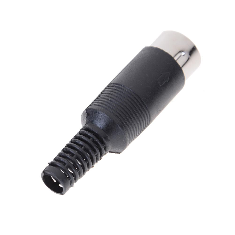 5pcs/lot DIN Male Plug Cable Connector 5 Pin with Plastic Handle Black Color Wholesale