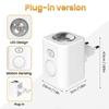 EU-Stecker LED-Nachtlicht Dimmbar 30-100LM Warmweiß+RGB Bewegungssensor Wandleuchte für Schlafzimmer Flur Treppenhaus Heimdekoration