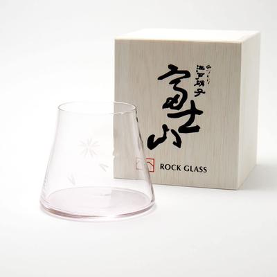 Tajima Glass Beer Glass Pink 280ml Fuji World Heritage Handmade Edo Glass Fuji Appears When You Pour Beer Hoei Glass [Commemorating Mt. Registration]