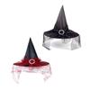 Women Witch Costume Accessories with Witch Hat Eye Mask Choker Necklace Earrings for Women Halloween Masquerade Cosplay