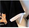 Women's Plus Size Loose-Fit Short-Sleeve Mid-Length T-Shirt, Round Neck, Sizes 200/300/350 Jin