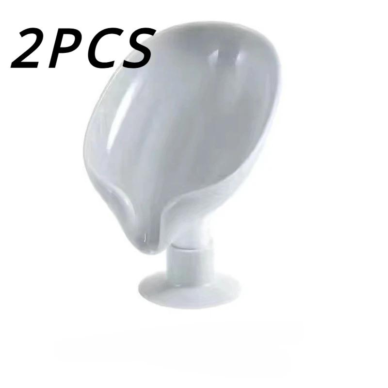 Soap Box Self Draining Soap Dish Holder Easy Clean Soap Dish Leaf Shape Soap Box Tray Soap Dish Bathroom Wash Basins Accessories