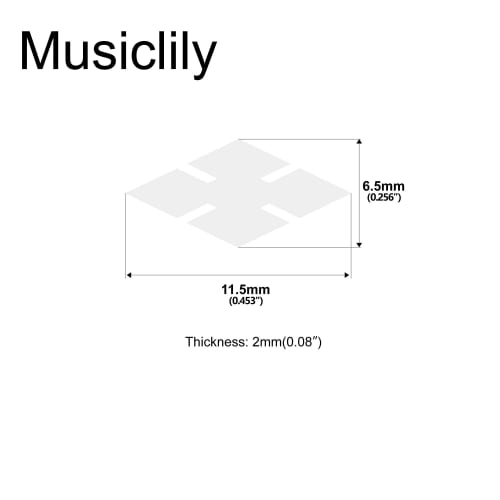 Musiclily Pro 11.5mm Natural Paua Abalone Diamond Snowflake Dot Position Markers for Guitar Fretboard Inlays (Pack of 10)