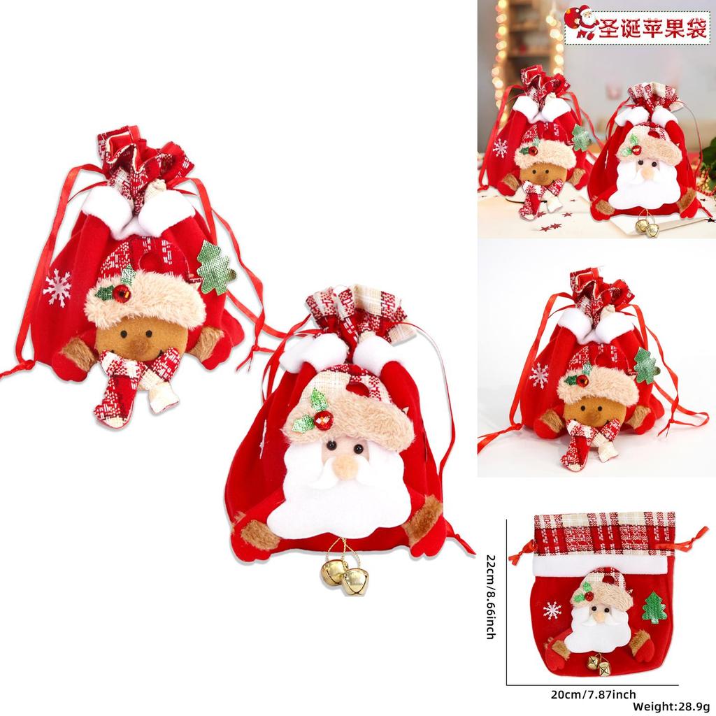 Charming Santa Claus Gift Bag For Christmas Festive Parties And Decorations